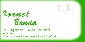 kornel banda business card